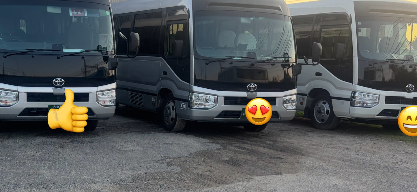 minibus in Japan with pro driver